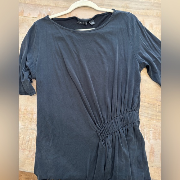 Halogen soft modal polyester ruched on side shirt sleeve work blouse top - Picture 2 of 9